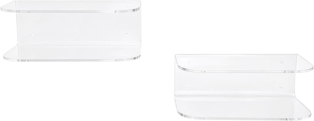 Acrylic Wall‑Mounted Floating Bedside Shelf