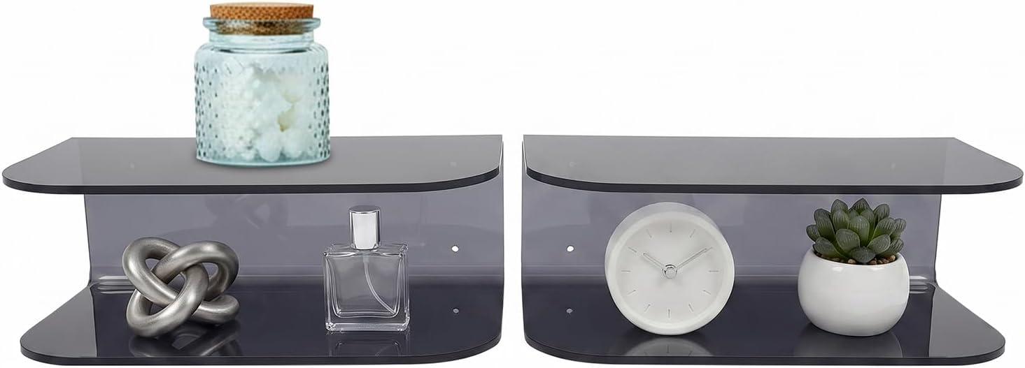 Acrylic Wall‑Mounted Floating Bedroom Nightstand
