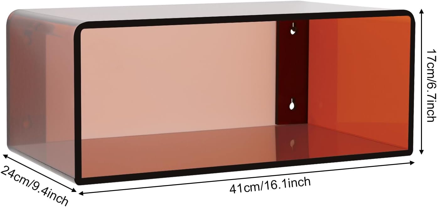 Minimalist Acrylic Floating Bedside Nightstand