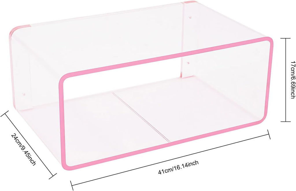 2‑Tier Acrylic Wall‑Mounted Nightstand Shelf