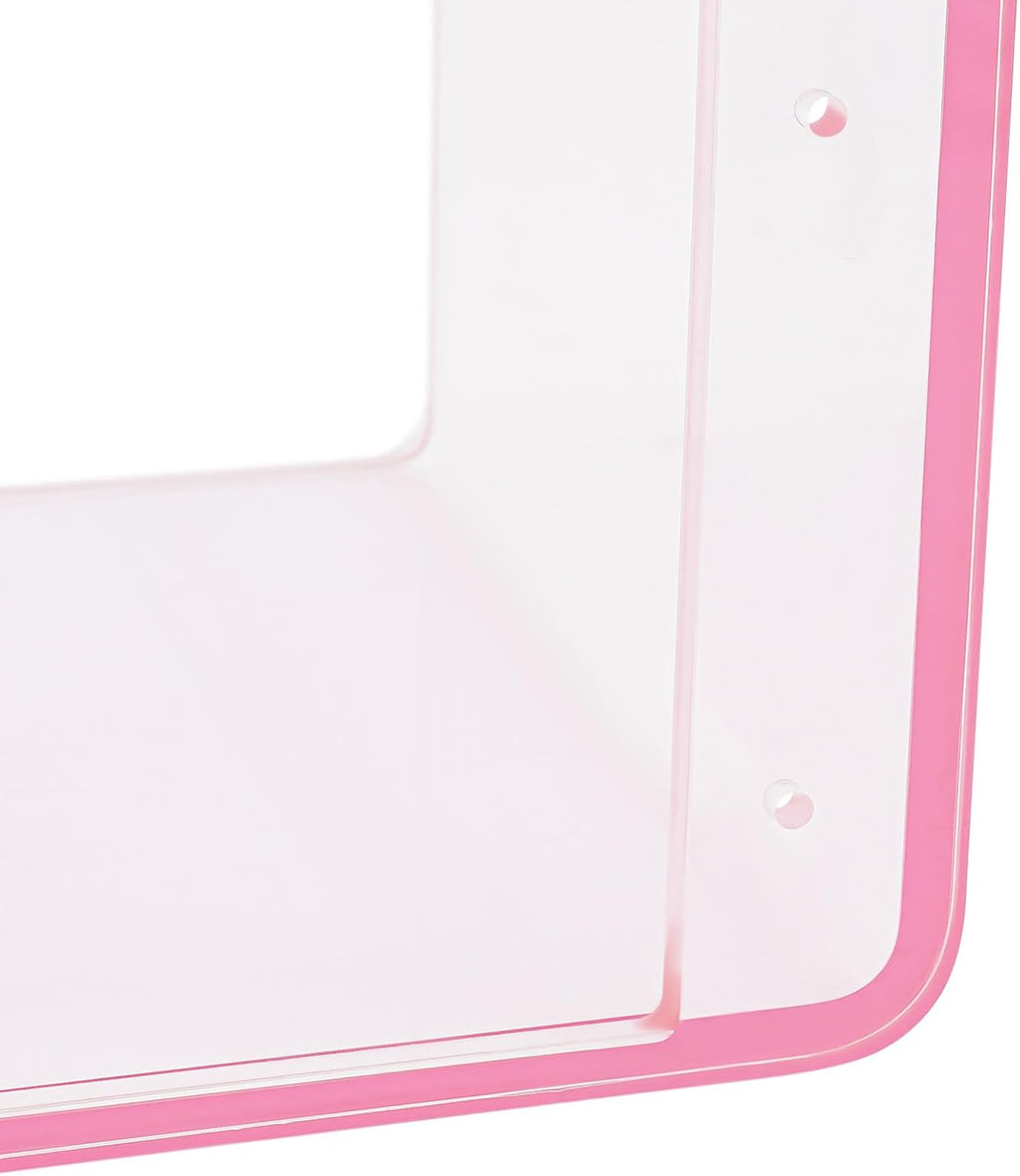 2‑Tier Acrylic Wall‑Mounted Nightstand Shelf