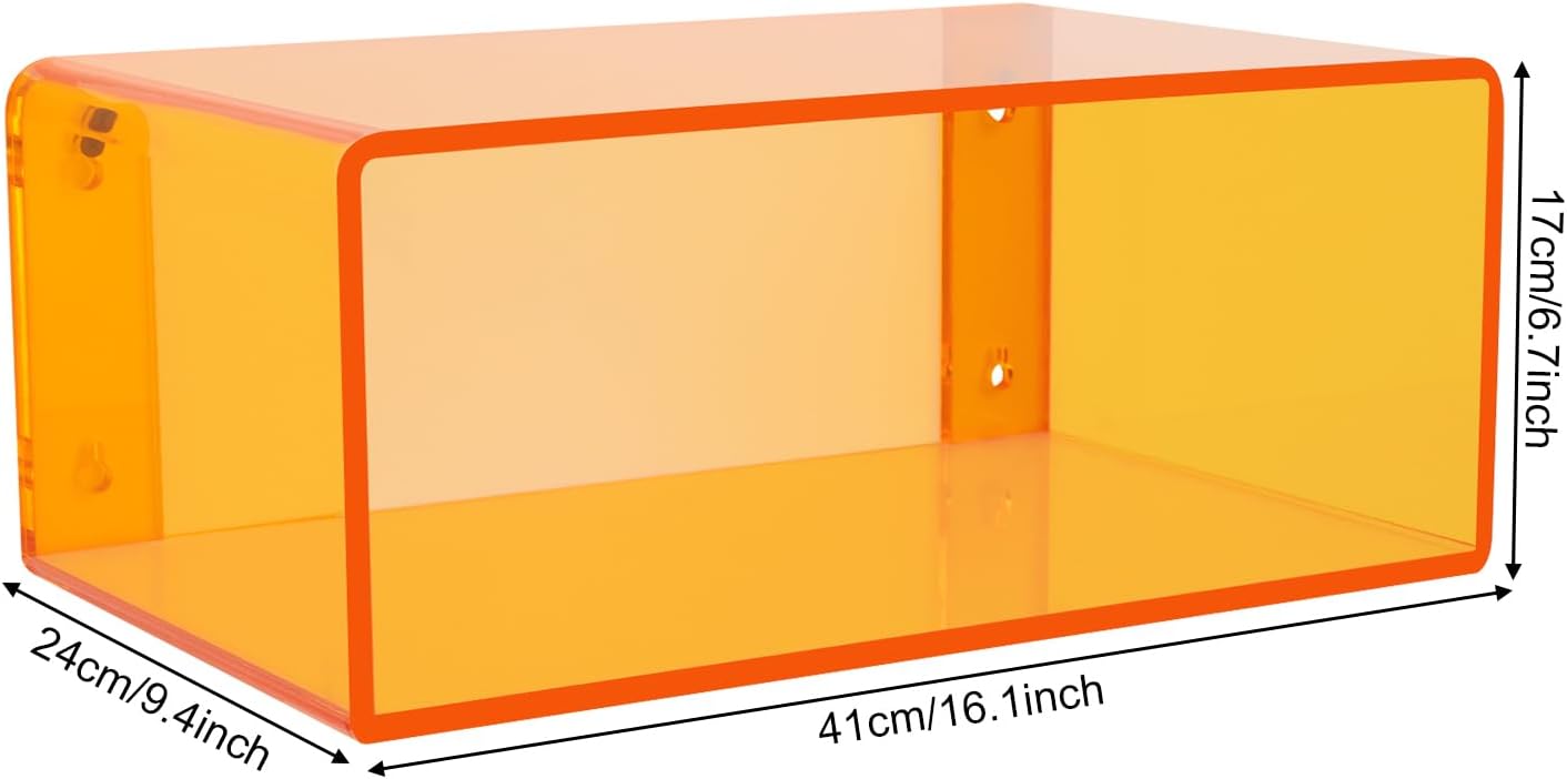 Modern Acrylic Wall‑Mounted Nightstand Shelf