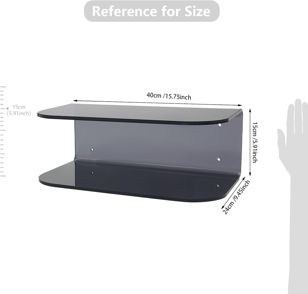 Acrylic Wall‑Mounted Floating Bedroom Nightstand