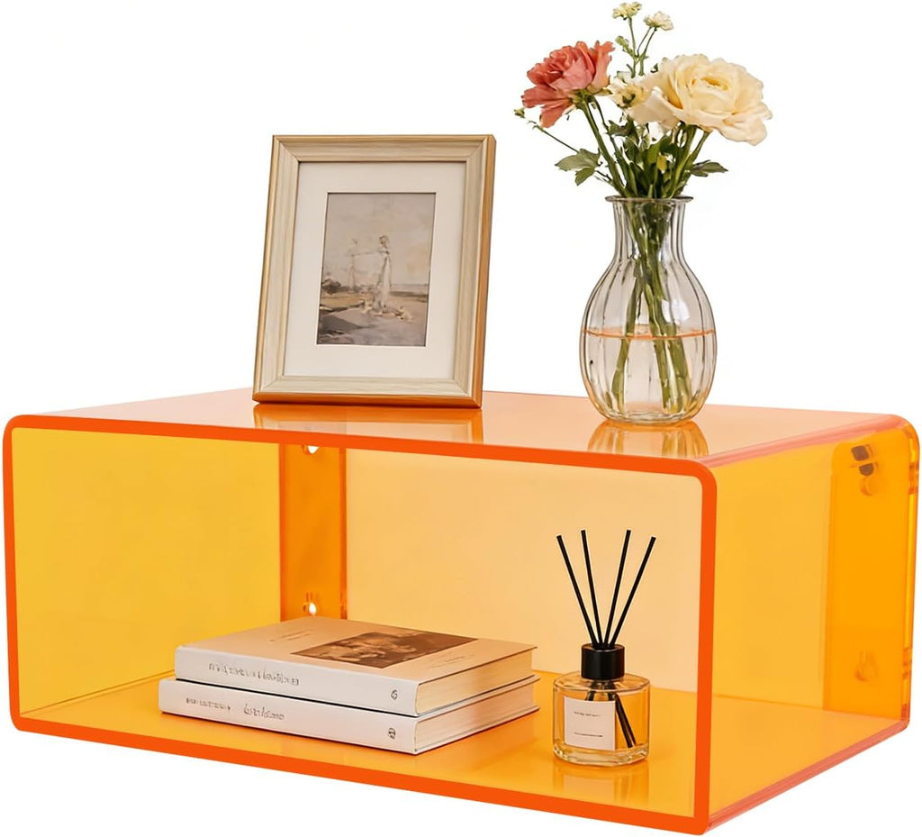 Modern Acrylic Wall‑Mounted Nightstand Shelf