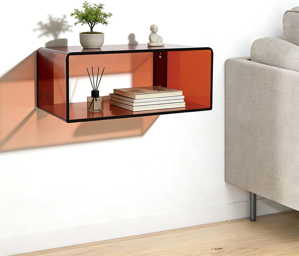 Minimalist Acrylic Floating Bedside Nightstand