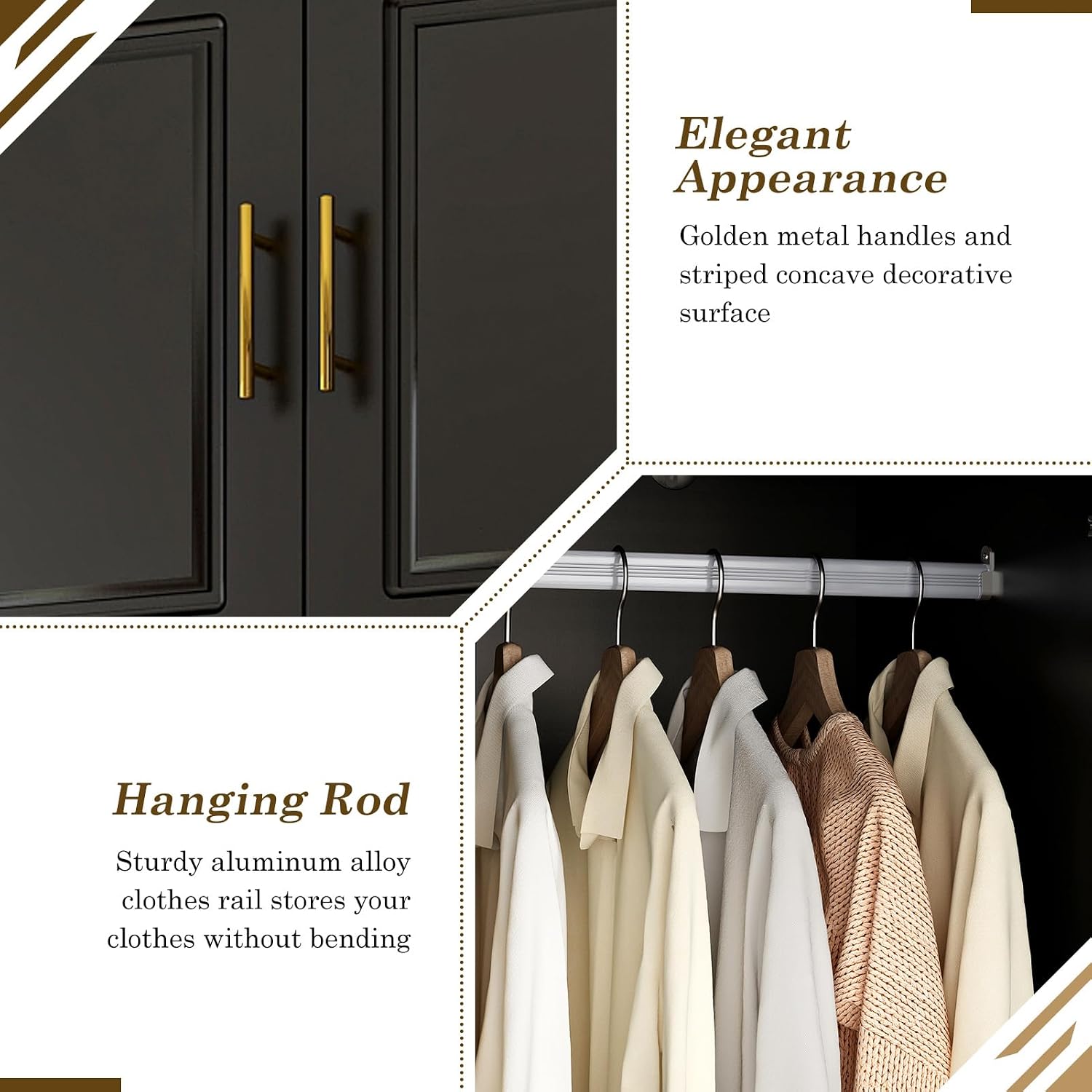 LED Large‑Capacity Storage Wardrobe Armoire