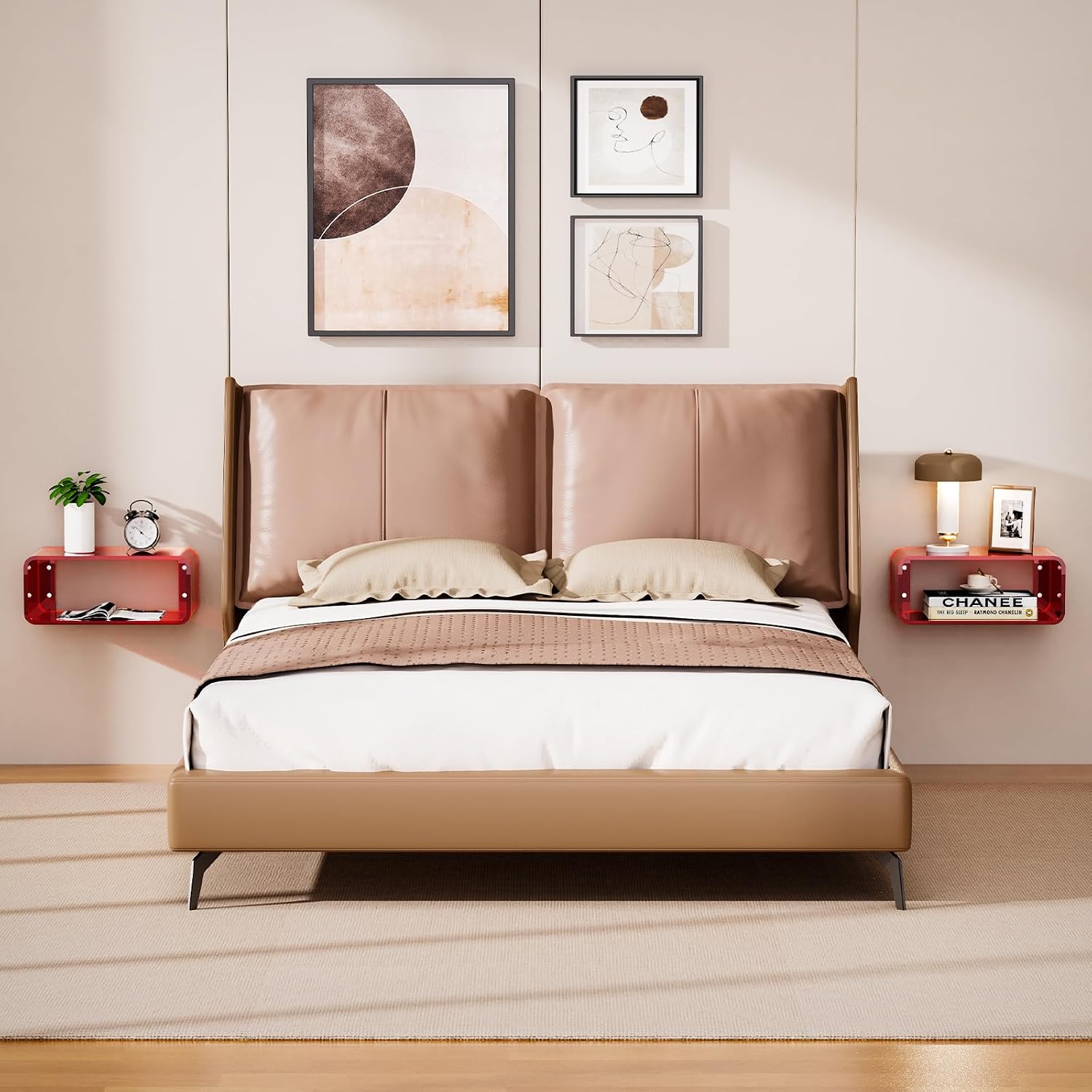 Acrylic Wall Mounted Bedside Floating Shelf
