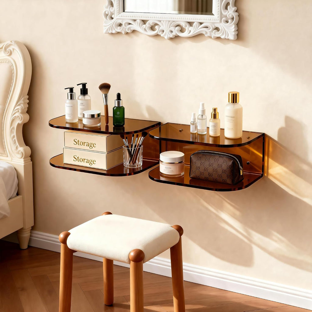 Acrylic Acrylic Wall‑Mounted Floating Nightstand