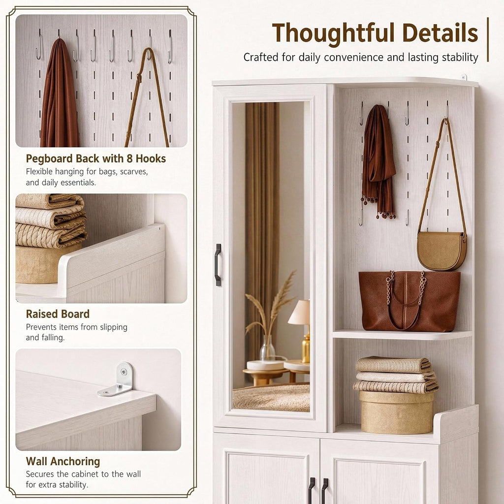 Freestanding Large Storage Wardrobe Closet