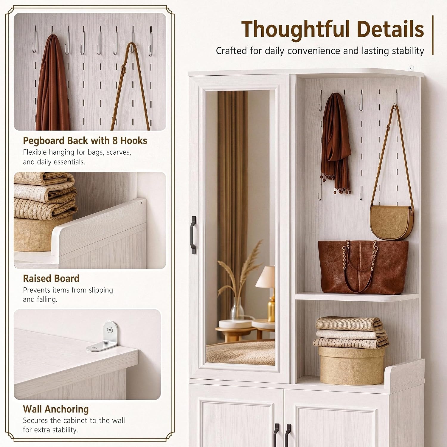 Freestanding Large Storage Wardrobe Closet