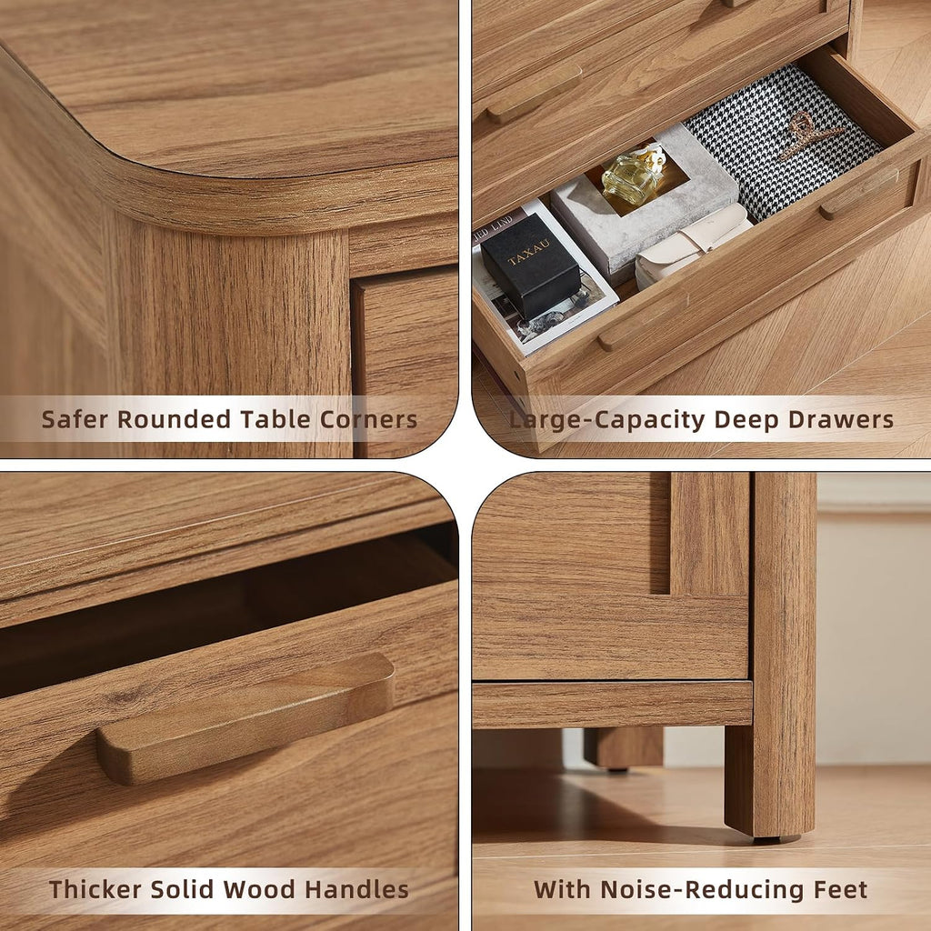 Farmhouse 5‑Drawer Brown Bedroom Dresser